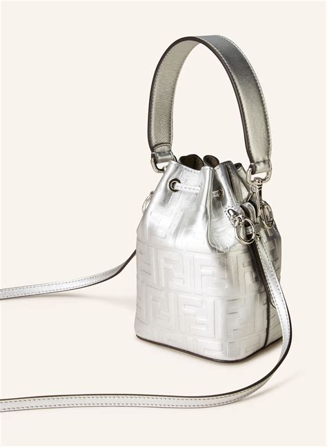 fendi silver bucket bag